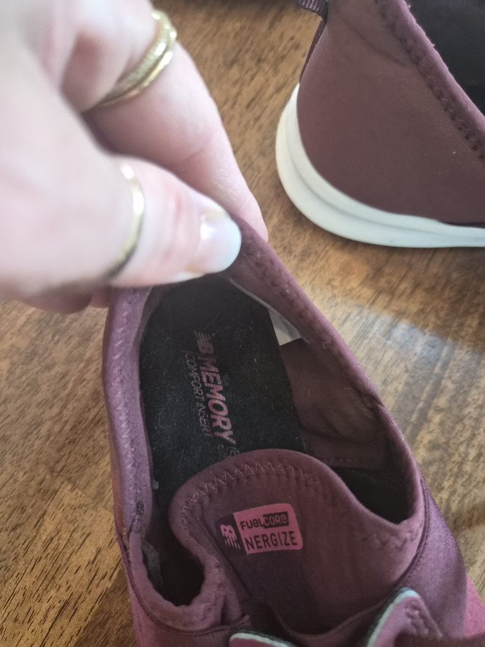 New Balance Women's Slip-On Athletic Sneakers in Burgundy - Picture 3 of 6